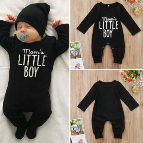 Baby newborn toddler bodysuit Mom's Little Boy - Picture 2 of 3